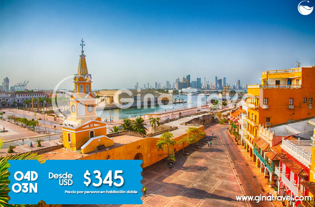 Paquetes internacionales a Cartagena con ofertas de viaje, turismo en playas caribeñas y city tour por la ciudad amurallada.