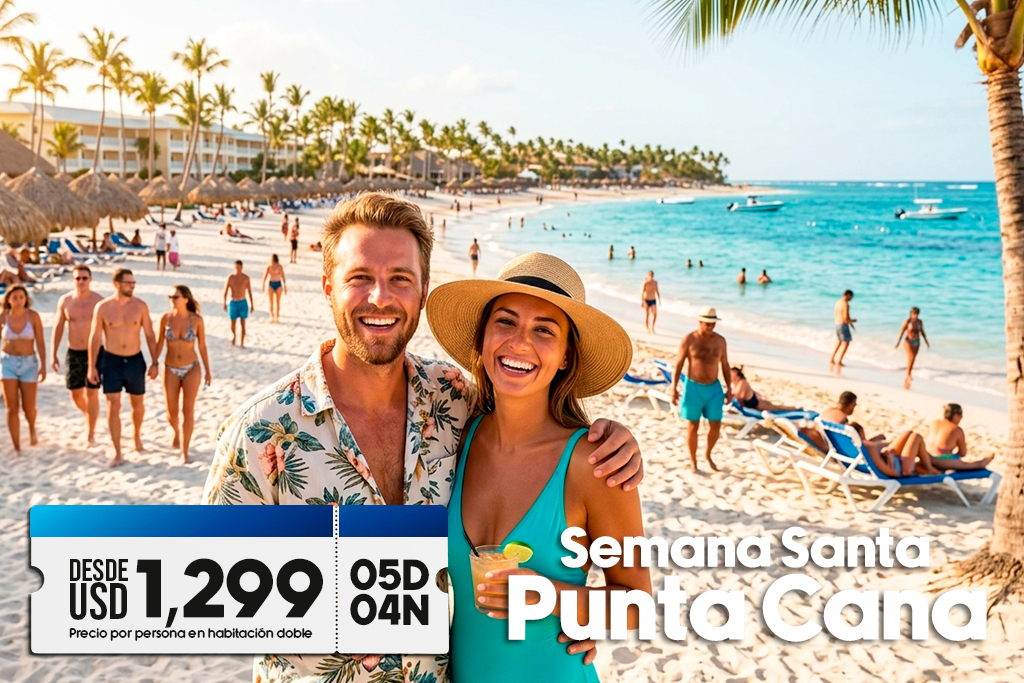 Oferta de viaje a Punta Cana para la temporada de Semana Santa.