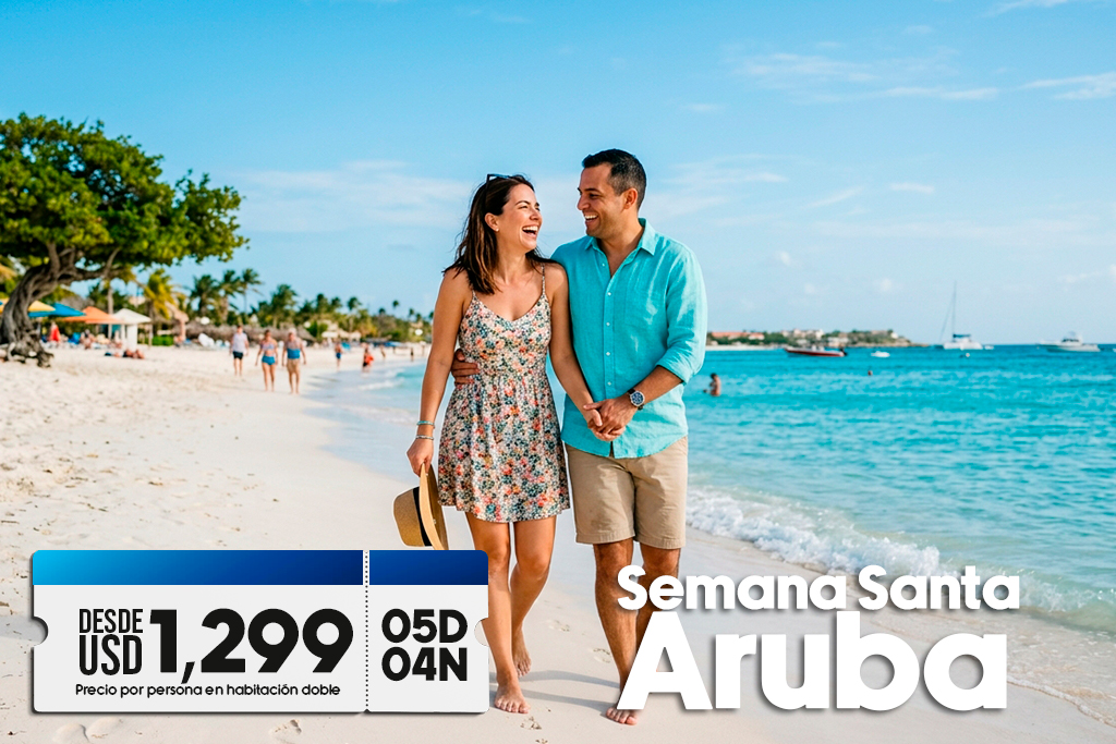 Paquete de vacaciones para Semana Santa en Aruba.