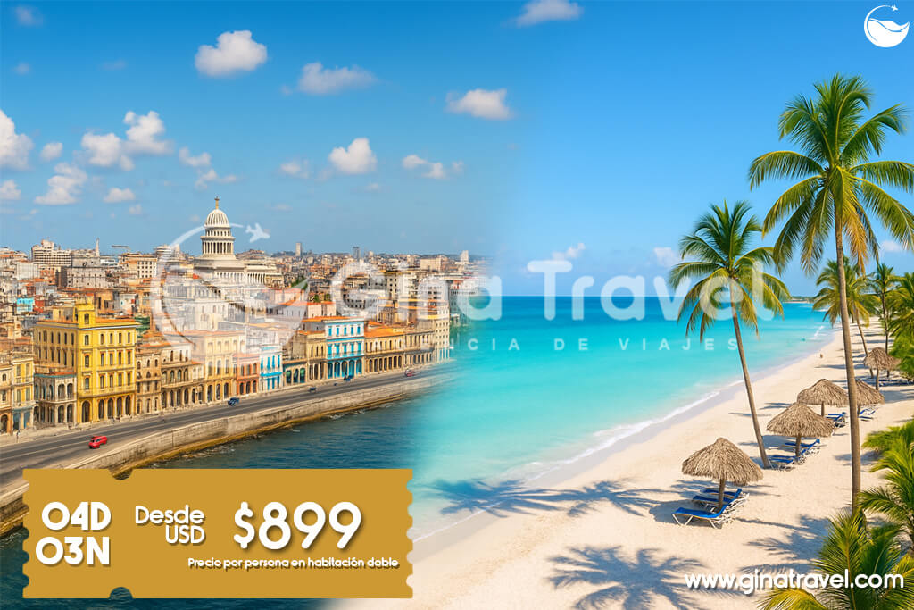 Paquetes de Año Nuevo a La Habana y Varadero con todo incluido, viajes a Cuba desde Perú para celebrar fin de año en el Caribe.