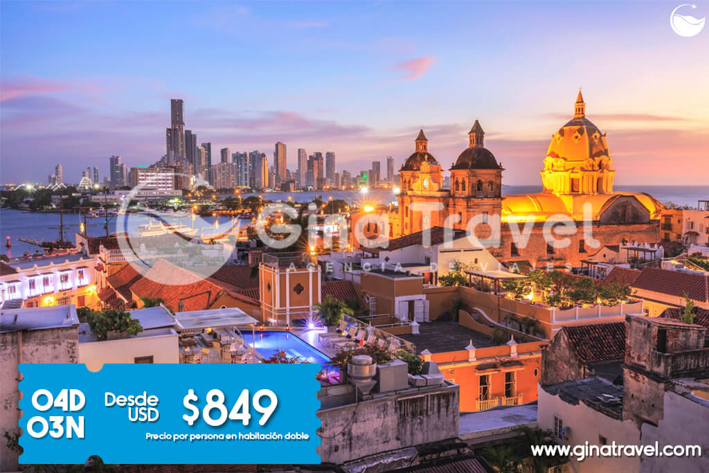 Oferta de paquetes turísticos para viajar a Cartagena.