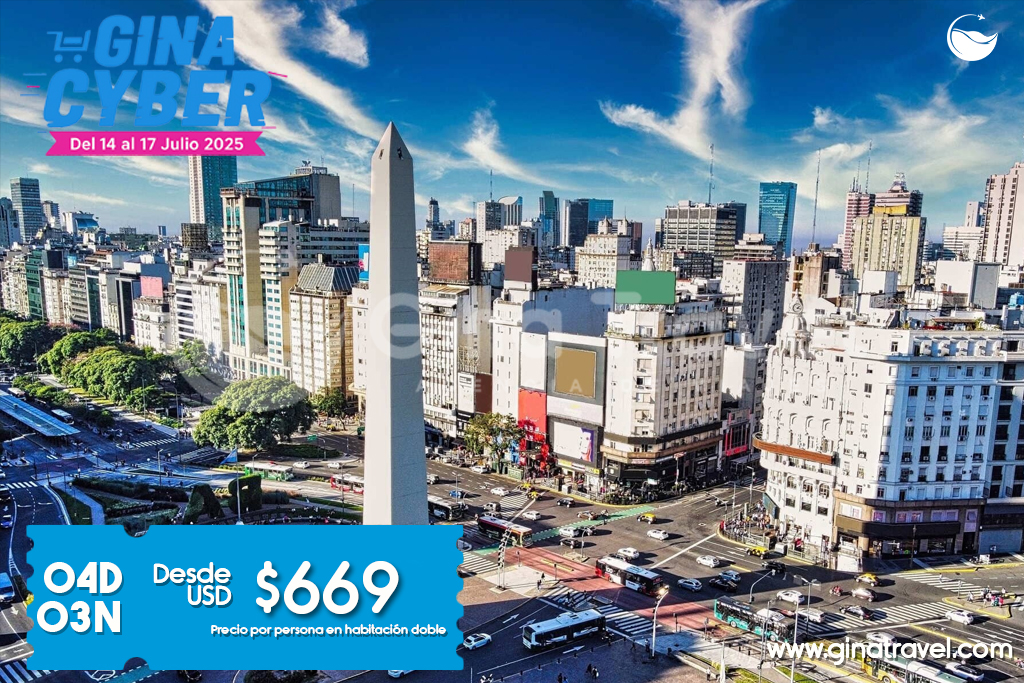Paquetes turísticos a Buenos Aires en oferta por Cyber Week con vuelos y hotel incluidos – Gina Travel
