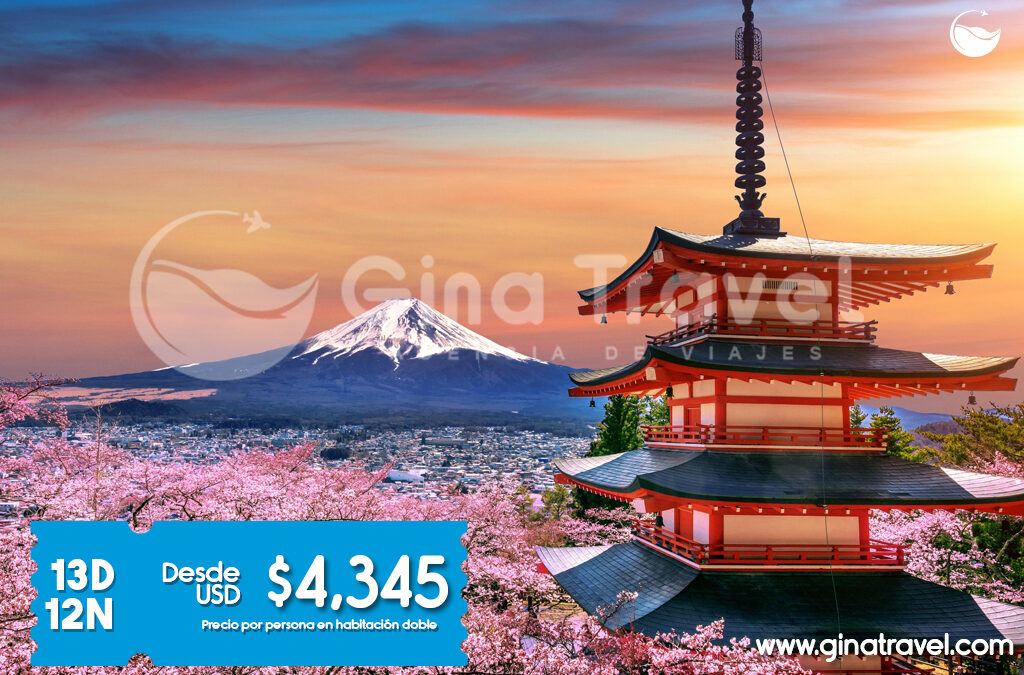 Paquetes turísticos a Tokio, Kioto y Monte Fuji con paisajes icónicos y experiencias culturales en Japón.