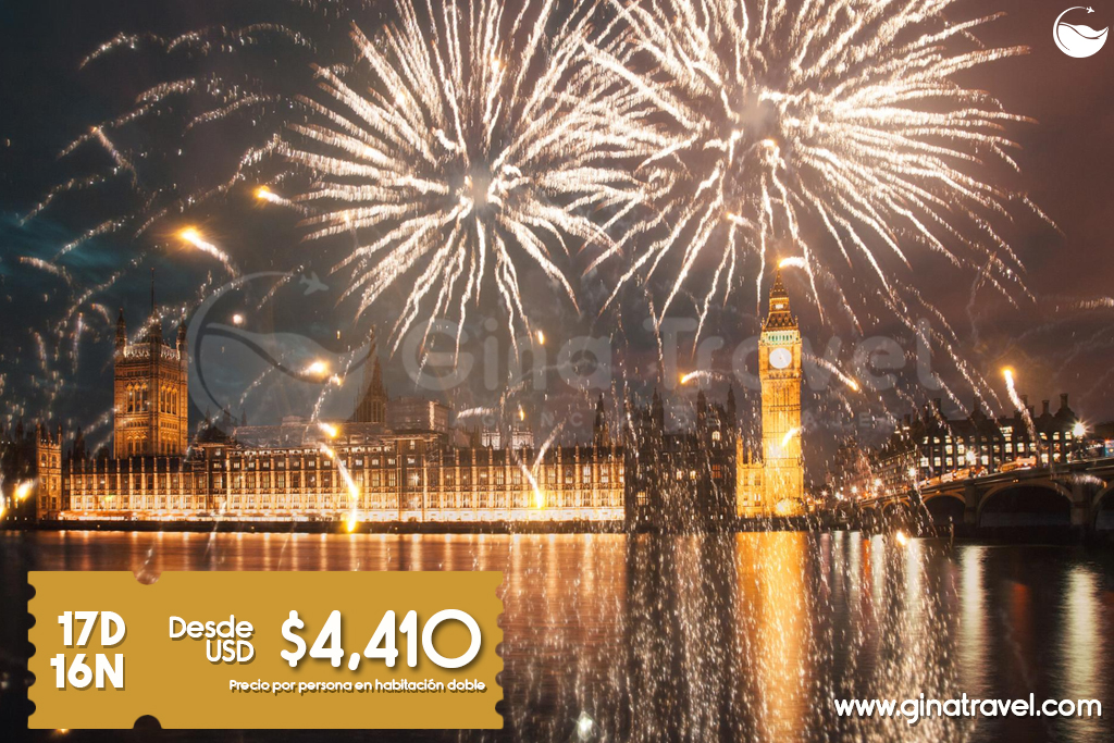 Viaje especial por Europa para celebrar el Año Nuevo.