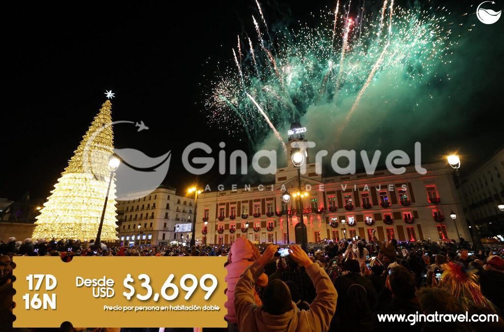 Paquete de viaje de fin de año a Europa Soñada con visitas a ciudades icónicas y celebraciones navideñas.