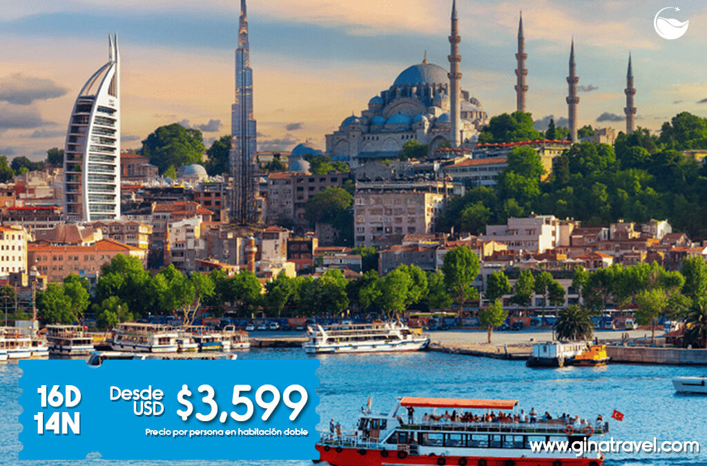 Paquetes turísticos a Turquía y Dubái con visitas a Estambul y Dubái.