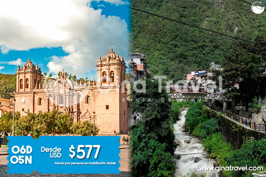 Paquetes turísticos a Cusco Mágico con visita a Aguas Calientes y Machu Picchu.