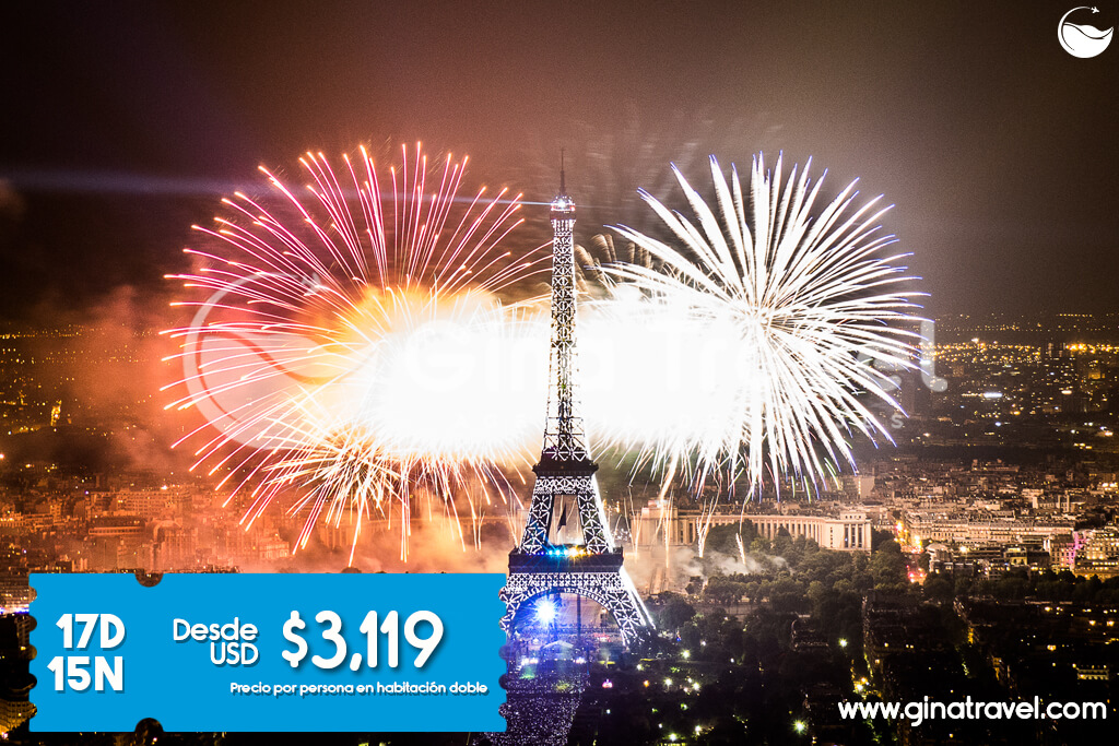 Paquetes a fin de año en París con tours, vuelos y alojamiento incluidos para disfrutar de Navidad y Año Nuevo en Francia.