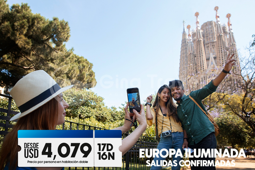 Paquetes a Europa Fantástica con recorrido por Madrid, París, Zúrich, Venecia, Roma, Florencia, Costa Azul y Barcelona.