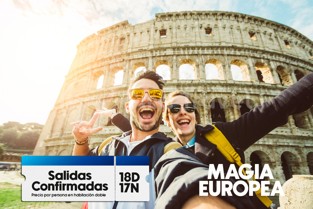 Paquetes a Europa Fantástica con recorrido por Madrid, París, Zúrich, Venecia, Roma, Florencia, Costa Azul y Barcelona.