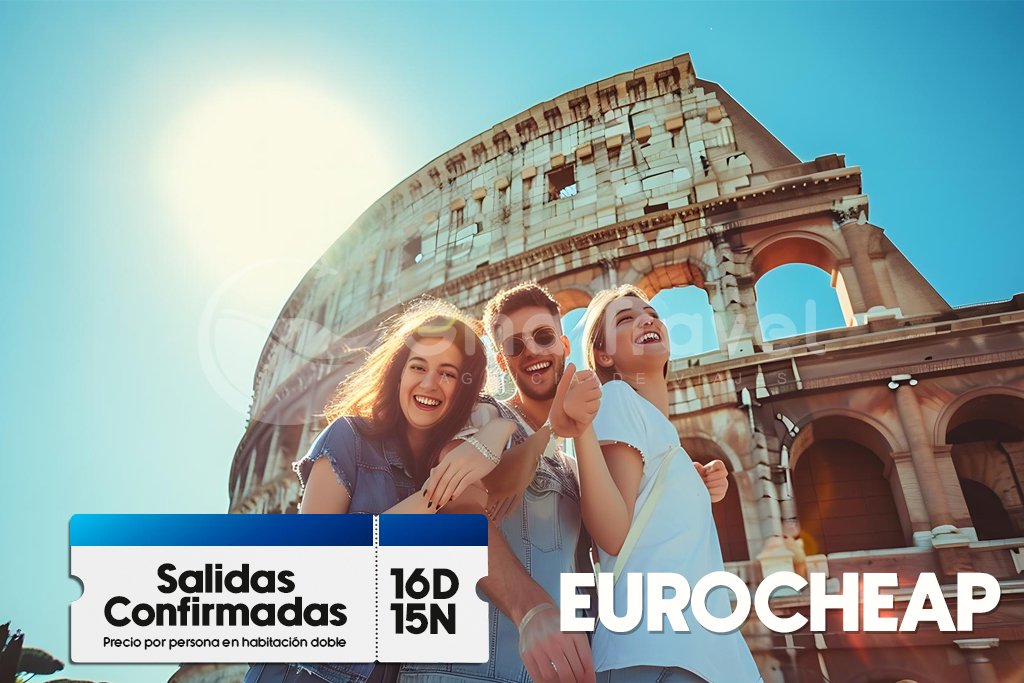 Paquetes a Europa Fantástica con recorrido por Madrid, París, Zúrich, Venecia, Roma, Florencia, Costa Azul y Barcelona.