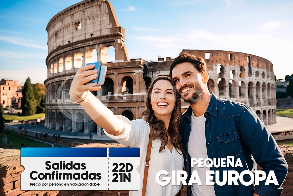 Paquetes a Europa Fantástica con recorrido por Madrid, París, Zúrich, Venecia, Roma, Florencia, Costa Azul y Barcelona.